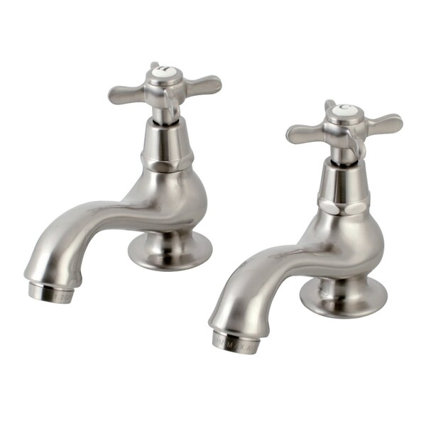 KS1108BEX Basin Tap Faucet W/ Cross Handle, Brushed Nickel